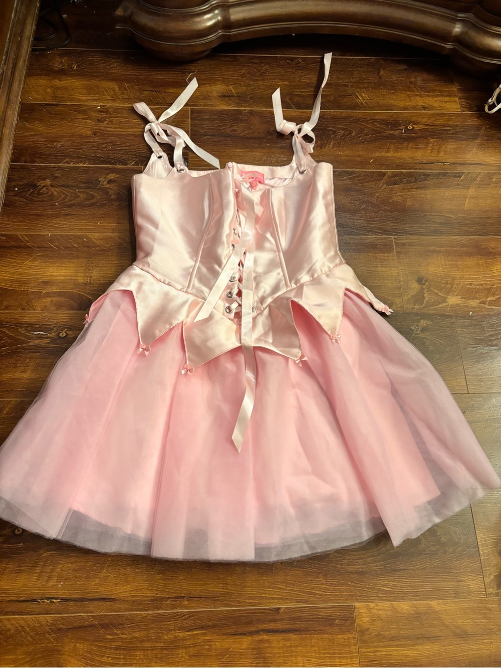 Sugar Thrillz Dolls Kill Pink Corset Ballerina Tulle Mini Dress XXL NWT